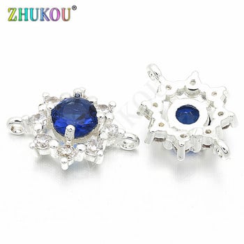 10*13mm Χειροποίητο ορείχαλκο Cubic Zirconia Crystal Charms Connectors DIY jewelry βραχιόλι κολιέ κατασκευή, μοντέλο: VS142