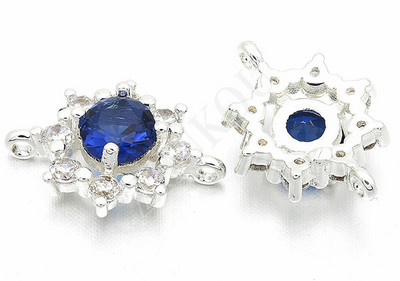 10*13mm ručno rađeni mjedeni kubni cirkonij kristalni privjesci konektori DIY nakit Izrada narukvica ogrlica, model: VS142