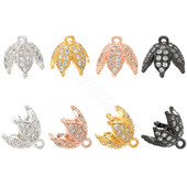 ZHUKOU 2019 Új divatos bűbáj ékszerkészítéshez VM11 Cubic Zirconia mini virágos bűbáj nőknek Nyaklánc Elegáns medálok