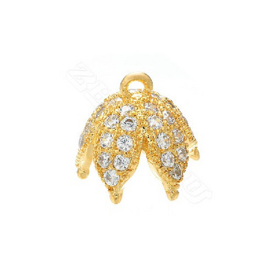 ZHUKOU 2019 Új divatos bűbáj ékszerkészítéshez VM11 Cubic Zirconia mini virágos bűbáj nőknek Nyaklánc Elegáns medálok