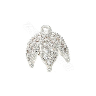 ZHUKOU 2019 Új divatos bűbáj ékszerkészítéshez VM11 Cubic Zirconia mini virágos bűbáj nőknek Nyaklánc Elegáns medálok