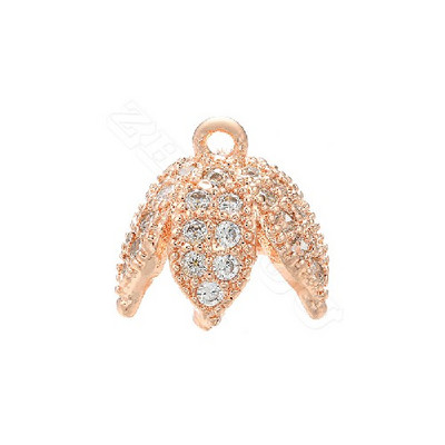ZHUKOU 2019 Új divatos bűbáj ékszerkészítéshez VM11 Cubic Zirconia mini virágos bűbáj nőknek Nyaklánc Elegáns medálok