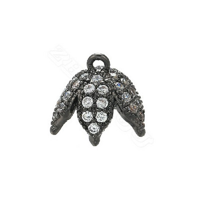 ZHUKOU 2019 Új divatos bűbáj ékszerkészítéshez VM11 Cubic Zirconia mini virágos bűbáj nőknek Nyaklánc Elegáns medálok