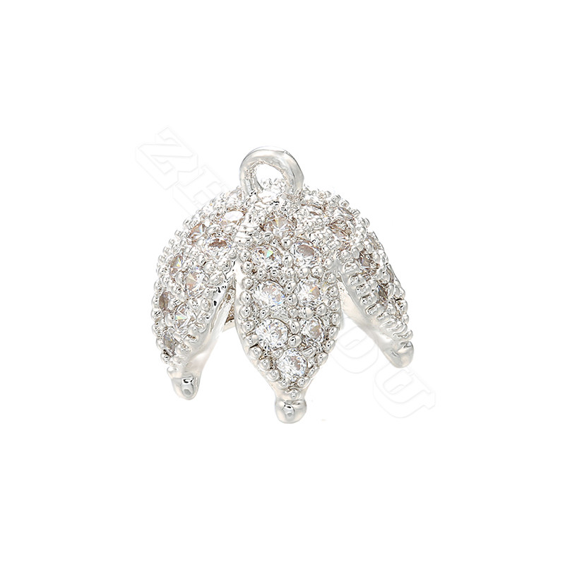 ZHUKOU 2019 Új divatos bűbáj ékszerkészítéshez VM11 Cubic Zirconia mini virágos bűbáj nőknek Nyaklánc Elegáns medálok
