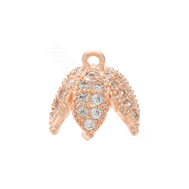 ZHUKOU 2019 Új divatos bűbáj ékszerkészítéshez VM11 Cubic Zirconia mini virágos bűbáj nőknek Nyaklánc Elegáns medálok