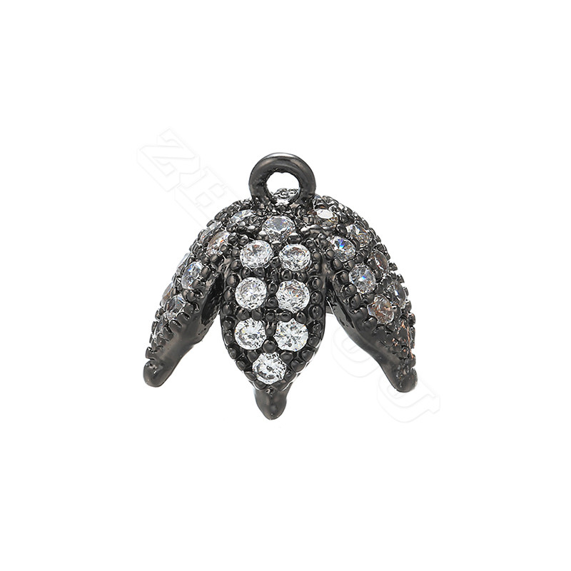 ZHUKOU 2019 Új divatos bűbáj ékszerkészítéshez VM11 Cubic Zirconia mini virágos bűbáj nőknek Nyaklánc Elegáns medálok