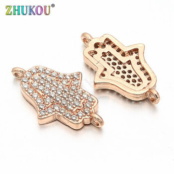 11*18 χιλιοστά ορείχαλκος κυβικό ζιρκόνιο Lucky Hamasa Hand Charms Μενταγιόν DIY Κοσμήματα Βραχιόλι κολιέ Κατασκευή, Μοντέλο: VS32