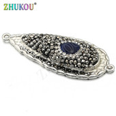 18 * 46 mm-es sárgaréz cirkónium bűbáj csatlakozók, barkács ékszerleletek, lyuk: 1,3 mm, modell: VS244