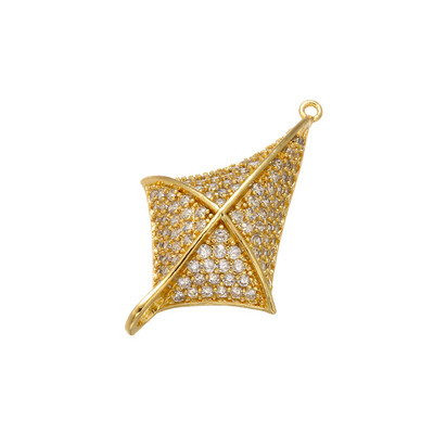 ZHUKOU 19x31 mm mesingani kristalni nepravilni konektor za žene Narukvica Ogrlica Nakit Dodaci Izrada nalaza model: VS432