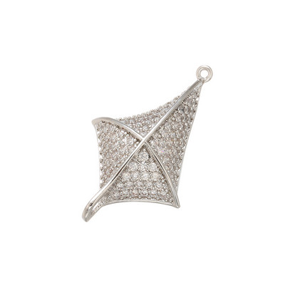 ZHUKOU 19x31 mm mesingani kristalni nepravilni konektor za žene Narukvica Ogrlica Nakit Dodaci Izrada nalaza model: VS432