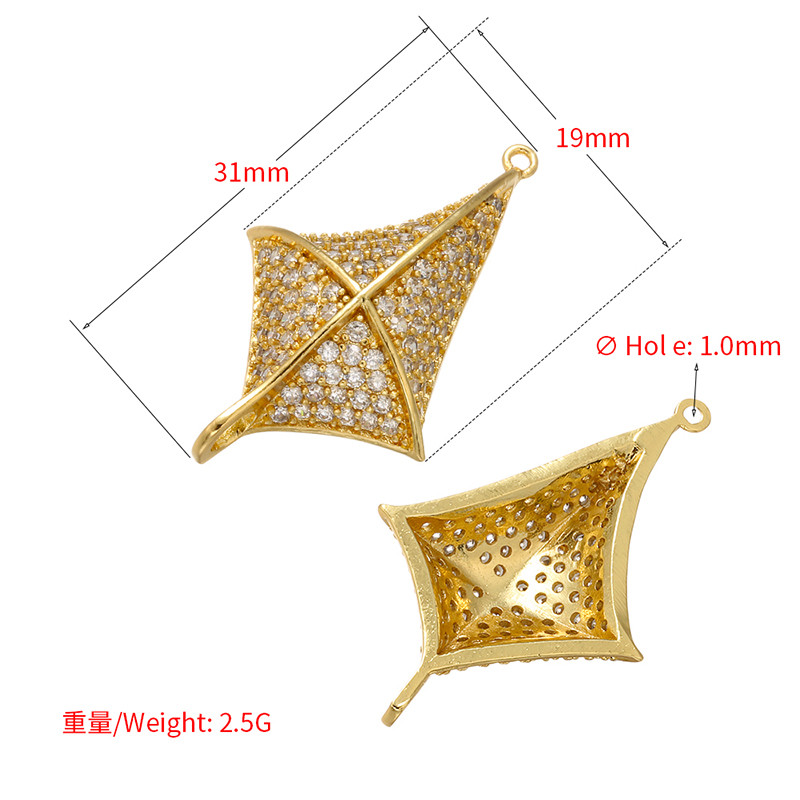 ZHUKOU 19x31 mm mesingani kristalni nepravilni konektor za žene Narukvica Ogrlica Nakit Dodaci Izrada nalaza model: VS432