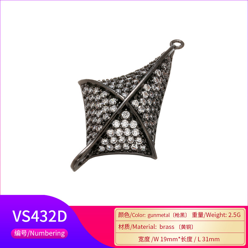 ZHUKOU 19x31 mm mesingani kristalni nepravilni konektor za žene Narukvica Ogrlica Nakit Dodaci Izrada nalaza model: VS432