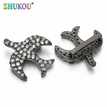 15*16 χιλιοστά ορείχαλκος κυβικό ζιρκονία Bird Charms Connectors DIY Γυναικείο κολιέ Κρεμαστό κόσμημα Ευρήματα αξεσουάρ, Μοντέλο: VS118