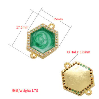 ZHUKOU Starry Sky Quicksand Emal Connector για γυναίκες DIY Χειροποίητο βραχιόλι Κολιέ κοσμήματα Αξεσουάρ Προμήθεια Χονδρική VS481