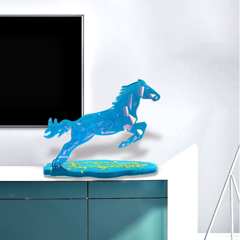 Pentium Horse szilikon öntőforma alvázas formával epoxigyanta öntőformához, állati kézműves barkácsolás modern otthoni dekorációkhoz