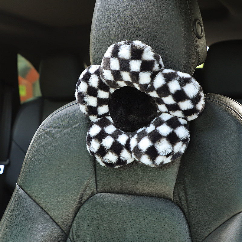 Miela automobilio sėdynės pagalvė Automobilio galvos atrama kaklo pagalvė Animacinių filmų pliušinė automobilio sėdynės galvos nugaros juosmens pagalvė Kelioninė pagalvėlė Automobilio interjero rinkiniai