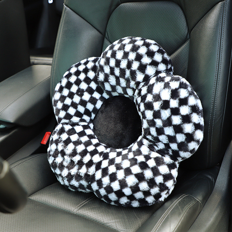 Miela automobilio sėdynės pagalvė Automobilio galvos atrama kaklo pagalvė Animacinių filmų pliušinė automobilio sėdynės galvos nugaros juosmens pagalvė Kelioninė pagalvėlė Automobilio interjero rinkiniai