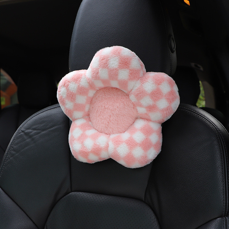 Miela automobilio sėdynės pagalvė Automobilio galvos atrama kaklo pagalvė Animacinių filmų pliušinė automobilio sėdynės galvos nugaros juosmens pagalvė Kelioninė pagalvėlė Automobilio interjero rinkiniai