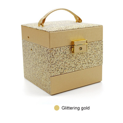 3 sluoksnių stalčiaus stiliaus papuošalai Sutvarkykite dėžutę Creative PU apyrankių žiedų dėžutė ausinių smeigtukų auskarai laikymo dėklas Didelė talpa