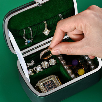 Jewelry Organizer Box Mini PU Δερμάτινο Φορητό Ταξιδιωτικό Jewelry Case Boxes Σκουλαρίκια Κολιέ Δαχτυλίδι Θήκη κοσμημάτων Κουτί αποθήκευσης Hot