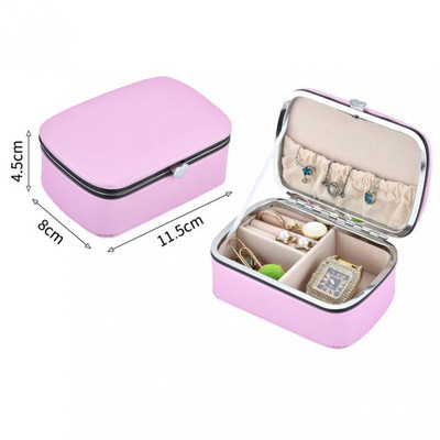 Jewelry Organizer Box Mini PU Δερμάτινο Φορητό Ταξιδιωτικό Jewelry Case Boxes Σκουλαρίκια Κολιέ Δαχτυλίδι Θήκη κοσμημάτων Κουτί αποθήκευσης Hot