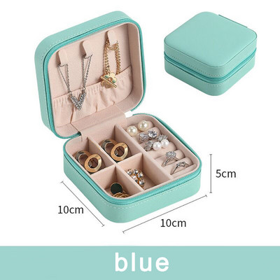 Jewelry Organizer Box Mini PU Δερμάτινο Φορητό Ταξιδιωτικό Jewelry Case Boxes Σκουλαρίκια Κολιέ Δαχτυλίδι Θήκη κοσμημάτων Κουτί αποθήκευσης Hot