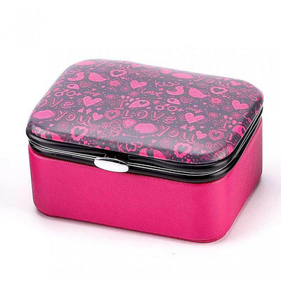 Jewelry Organizer Box Mini PU Δερμάτινο Φορητό Ταξιδιωτικό Jewelry Case Boxes Σκουλαρίκια Κολιέ Δαχτυλίδι Θήκη κοσμημάτων Κουτί αποθήκευσης Hot