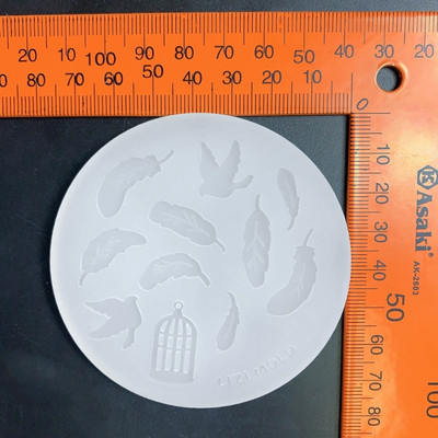 Krištolo epoksidinės dervos formos padėkliukas apvalus padėklas, veidrodinis plokščių liejimas, silikono formų išmetimas