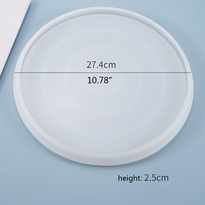 Krištolo epoksidinės dervos formos padėkliukas apvalus padėklas, veidrodinis plokščių liejimas, silikono formų išmetimas