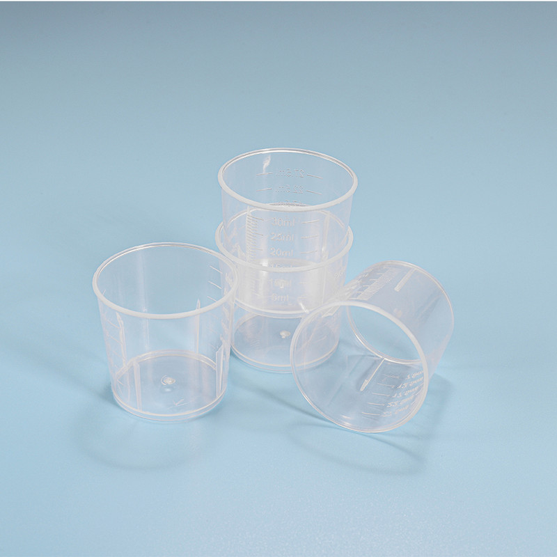 20 vnt 30 ml skaidraus plastiko skysčio matavimo puodeliai cilindriniai laboratoriniai indai su svarstyklėmis UV epoksidinės dervos silikono liejimo įrankiams