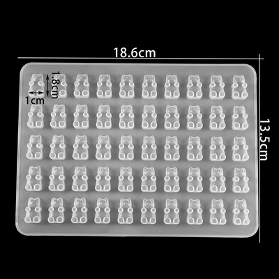 Animacinių filmų meškiuko silikono liejimo formos gumos meškiuko formos formos epoksidinės dervos papuošalai amatų kūrimo priemonė auskarams karoliai raktų pakabukai pakabukai