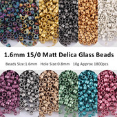 1,6 mm 15/0 mat Miyuki Delica staklene japanske perle SeedBeads šarm za izradu nakita ogrlica narukvica Diy potrošni materijal Dodatna oprema