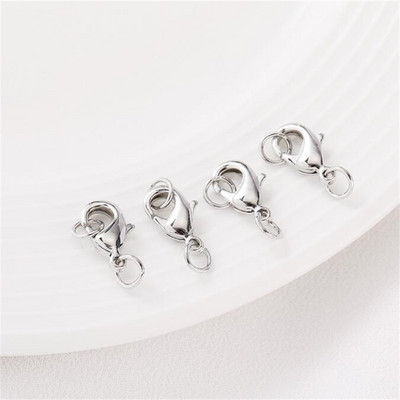 20 vnt/sl. 9/10/12/13MM nerūdijančio plieno omarai užsegimai kabliukai apyrankių karolių papuošalų jungtis.