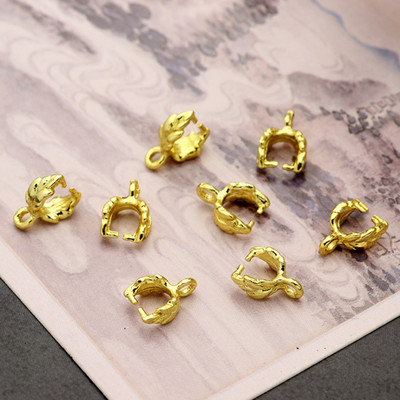 50 vnt., 8x10 mm vario lapų pakabukas, užsegimas, užsegimas, kablio jungtis, skirta „pasidaryk pats“ auskarų karolių papuošalų gaminimo reikmenys