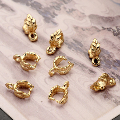 50 vnt., 8x10 mm vario lapų pakabukas, užsegimas, užsegimas, kablio jungtis, skirta „pasidaryk pats“ auskarų karolių papuošalų gaminimo reikmenys