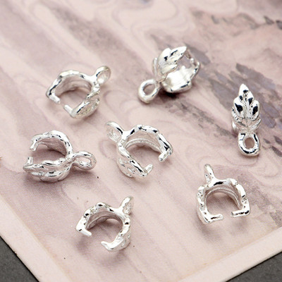 50 vnt., 8x10 mm vario lapų pakabukas, užsegimas, užsegimas, kablio jungtis, skirta „pasidaryk pats“ auskarų karolių papuošalų gaminimo reikmenys