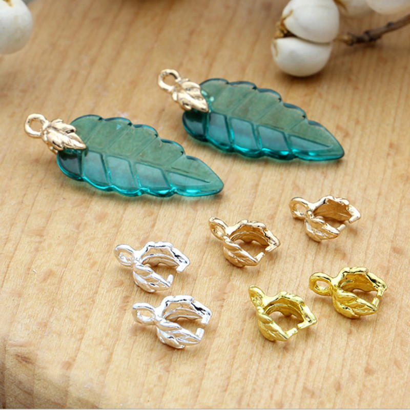 50 vnt., 8x10 mm vario lapų pakabukas, užsegimas, užsegimas, kablio jungtis, skirta „pasidaryk pats“ auskarų karolių papuošalų gaminimo reikmenys