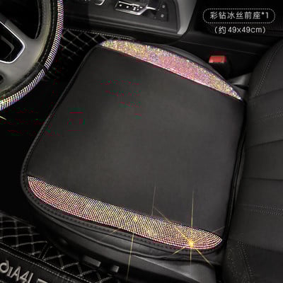 Bling Diamond automobilio sėdynės pagalvėlė, odinė automobilių sėdynių užvalkalų apsauga, keturių sezonų pliušiniai automobilių priedai mergaitėms, moterims