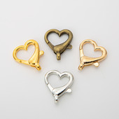 10 vnt Širdies omarų užsegimo kabliuko segtukas, spyruoklinis užsegimas, skirtas „pasidaryk pats“ raktų pakabuko papuošalams, raktų pakabukų laikikliui, gaminimo reikmenims