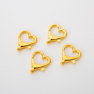 10 vnt Širdies omarų užsegimo kabliuko segtukas, spyruoklinis užsegimas, skirtas „pasidaryk pats“ raktų pakabuko papuošalams, raktų pakabukų laikikliui, gaminimo reikmenims