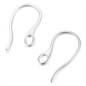 20 vnt. 304 nerūdijančio plieno auskarų kabliukai 22x12x1 mm su kilpine skylute auskarų vielos išvados, skirtos „pasidaryk pats“ kabančių auskarų papuošalų gamybai