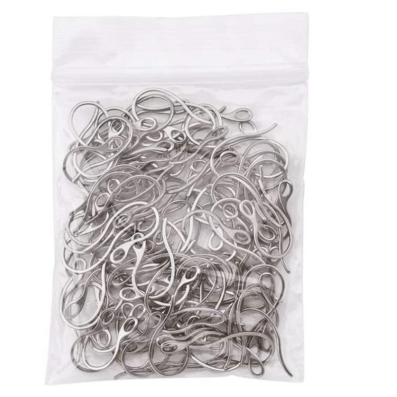 20 vnt. 304 nerūdijančio plieno auskarų kabliukai 22x12x1 mm su kilpine skylute auskarų vielos išvados, skirtos „pasidaryk pats“ kabančių auskarų papuošalų gamybai