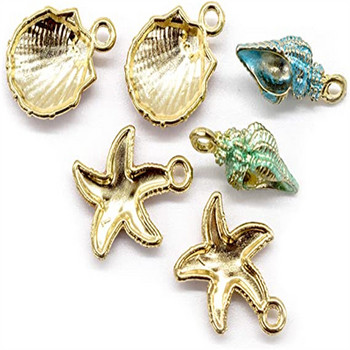 10 τμχ Κρεμαστό σμάλτο Sea Shell Charm Kawaii για DIY σκουλαρίκια κολιέ Χειροποίητα κοσμήματα Χειροποίητα υλικά κατασκευής κοσμημάτων Χονδρική