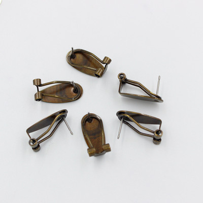 10 buc 9x20mm alamă auriu argint culoare cercei tip cârlig ureche clip de bază setare pentru bricolaj ureche stud bijuterii