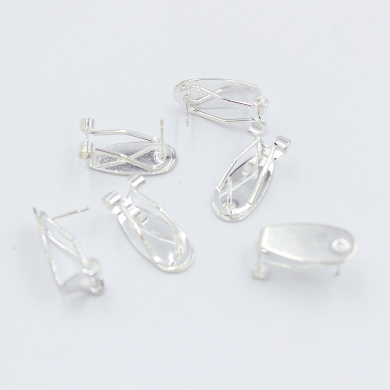 10 komada 9x20 mm mjedene zlatno-srebrne naušnice s kukicom za ušne naušnice Osnovna postavka za DIY izradu nakita s ušima