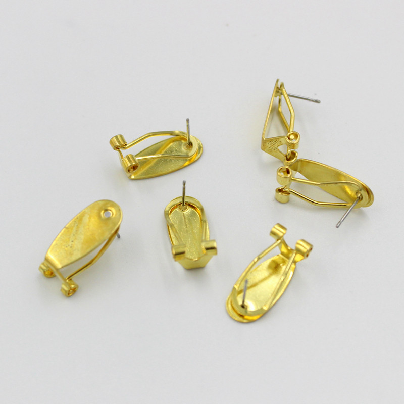 10 komada 9x20 mm mjedene zlatno-srebrne naušnice s kukicom za ušne naušnice Osnovna postavka za DIY izradu nakita s ušima