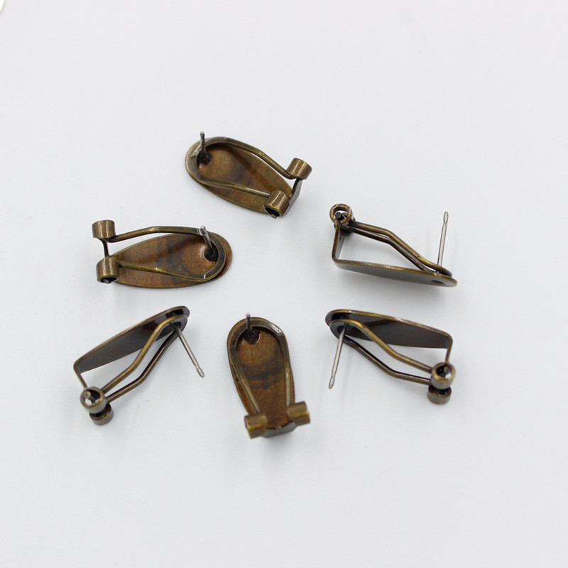 10 komada 9x20 mm mjedene zlatno-srebrne naušnice s kukicom za ušne naušnice Osnovna postavka za DIY izradu nakita s ušima