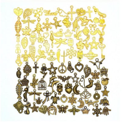 30 vnt. / lot. Vintažinio mišraus metalo gyvūnai paukščiai pakabukai karoliukai rankų darbo „pasidaryk pats“ apyrankės pakabukas karoliai, segtukai papuošalai.