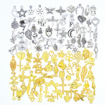 30 vnt. / lot. Vintažinio mišraus metalo gyvūnai paukščiai pakabukai karoliukai rankų darbo „pasidaryk pats“ apyrankės pakabukas karoliai, segtukai papuošalai.