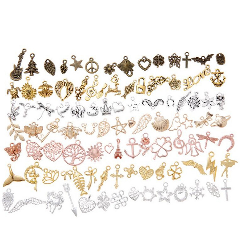 30 vnt. / lot. Vintažinio mišraus metalo gyvūnai paukščiai pakabukai karoliukai rankų darbo „pasidaryk pats“ apyrankės pakabukas karoliai, segtukai papuošalai.